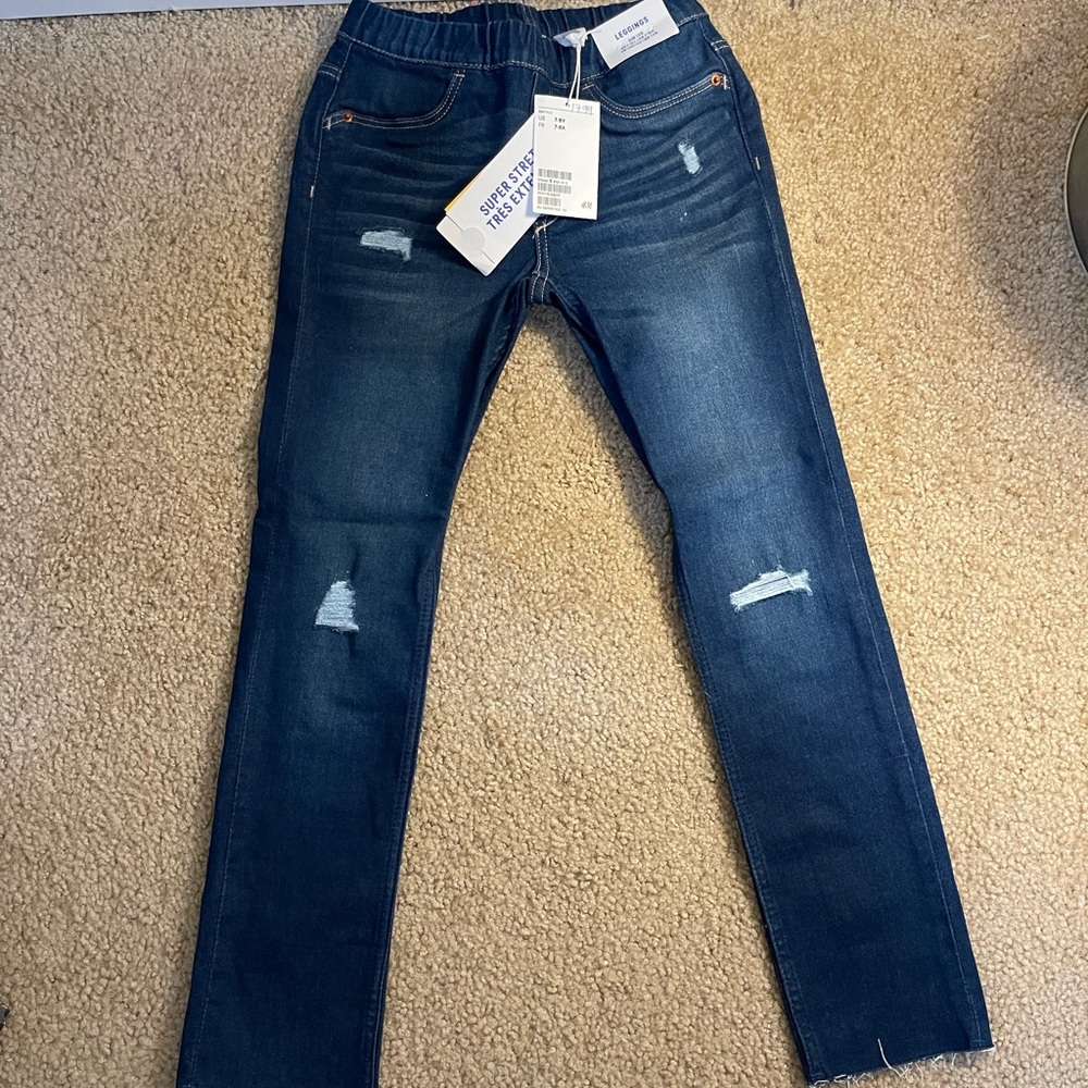 NWT H&M Denim legging Sz 7-8Y